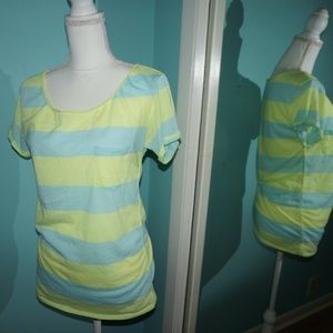 American Eagle Feather light Striped T shirt